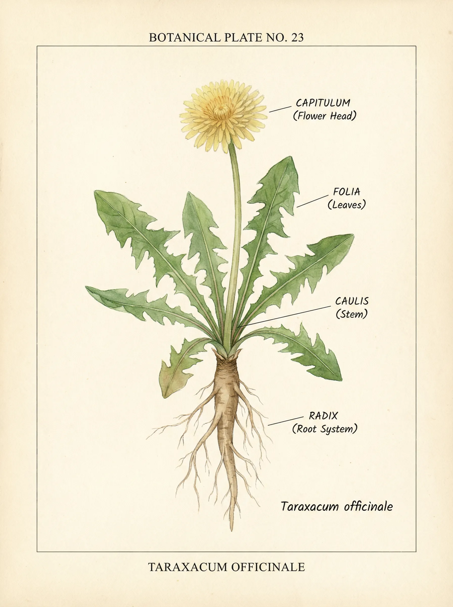 蒲公英水彩植物图鉴 - 小宝探花