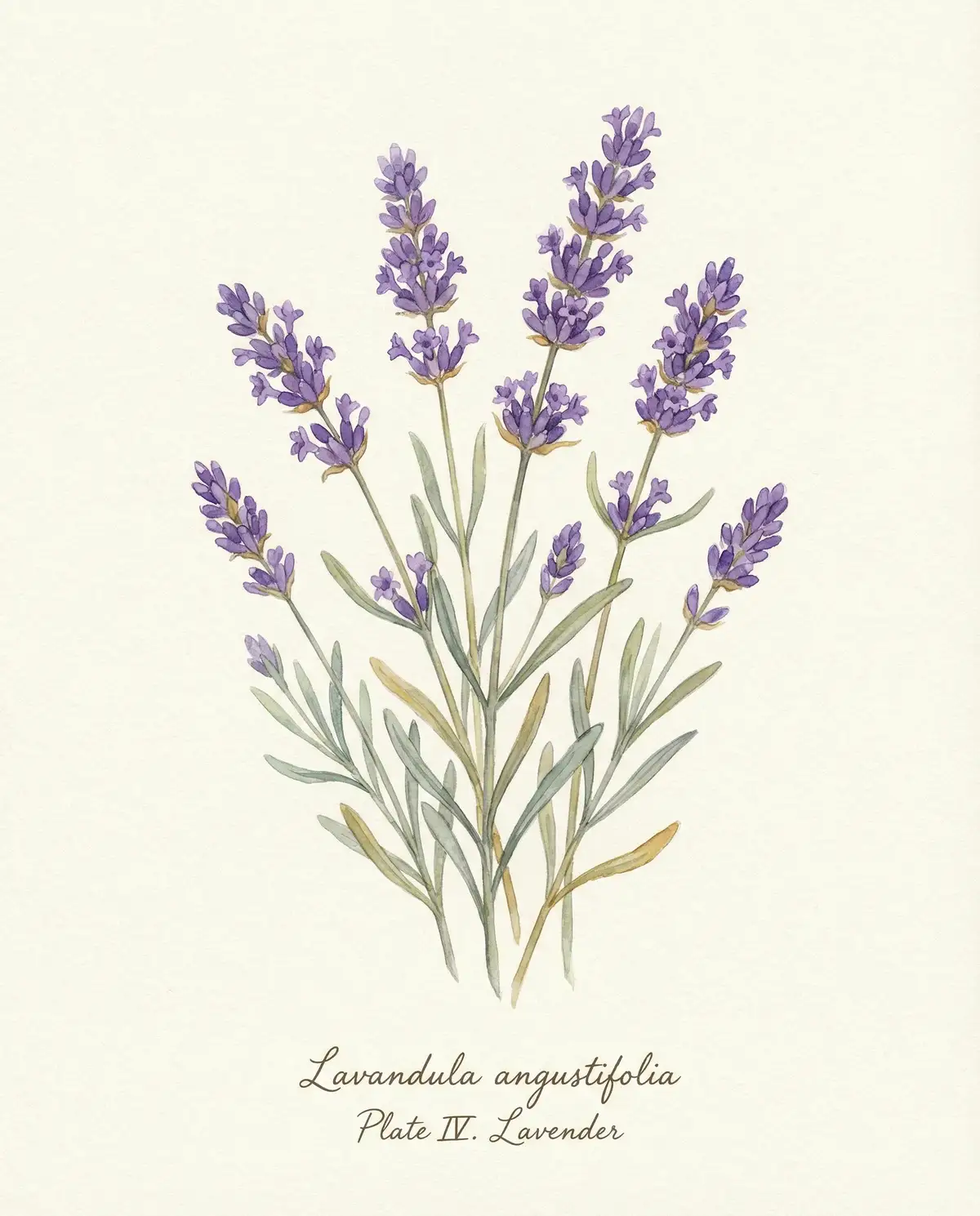 薰衣草水彩图鉴 - 小宝探花